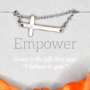 NWT JK by Thirty-One Cross Bar Necklace
